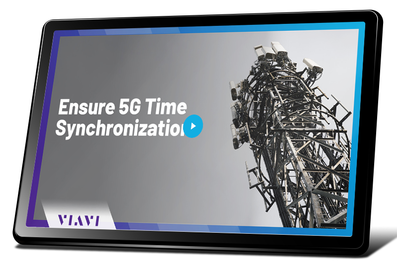 Ensure 5G Time Synchronization - Webinar Playing on Tablet Device (Image).